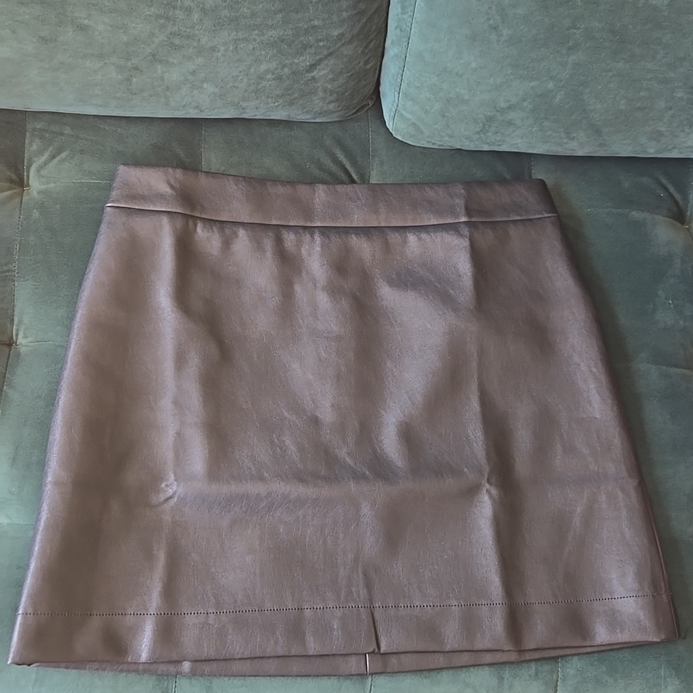 J.Crew Factory Faux Leather A-Line Mini Skirt Black NWT 16 - Picture 13 of 16